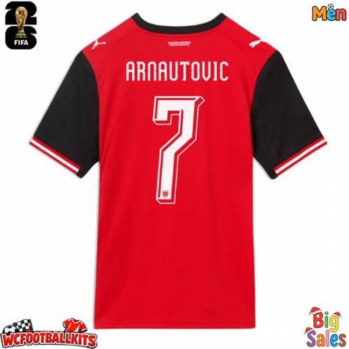 Austria Marko Arnautovic #7 Replica Home Stadium Shirt World Cup 2026 Short Sleeve